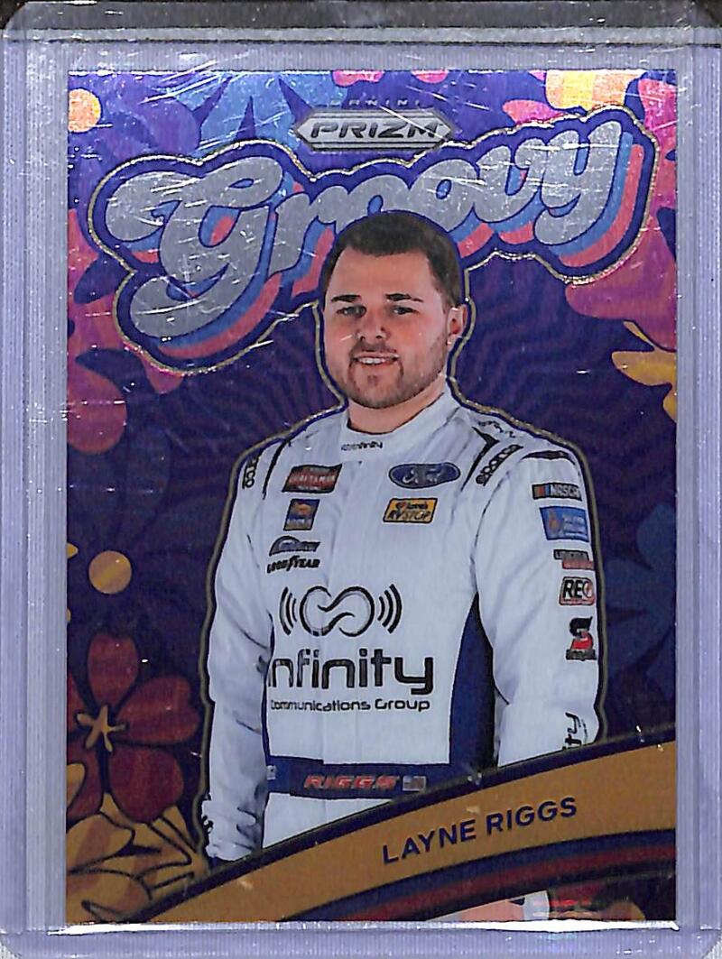 2024 Panini Prizm NASCAR Groovy #7 Layne Riggs NM-MT  Image 1