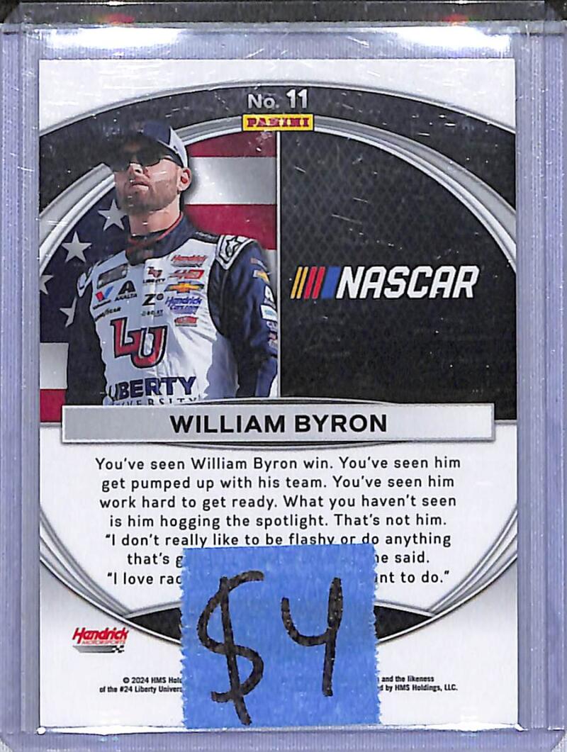 2024 Panini Prizm NASCAR National Pride #11 William Byron NM-MT  Image 2