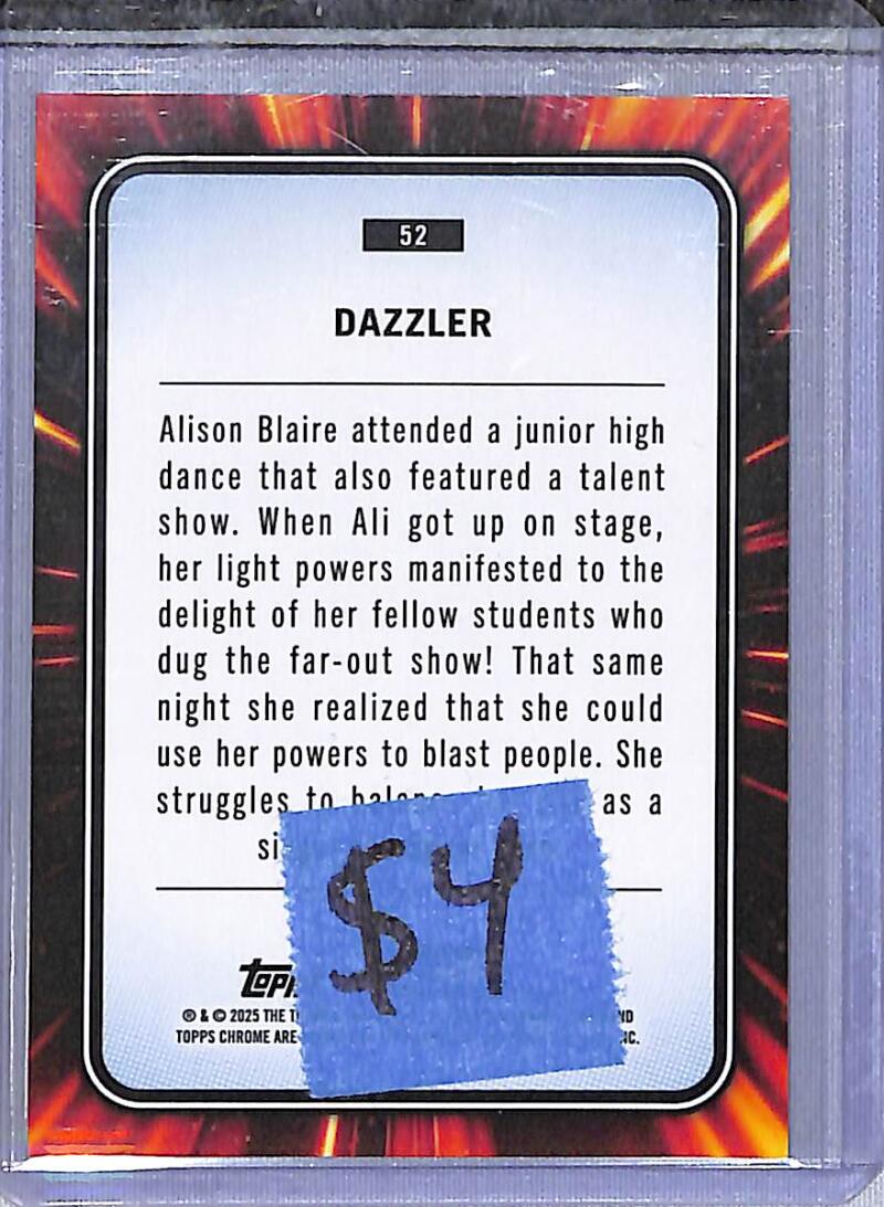 2025 Topps Chrome #52 Dazzler NM-MT  Image 2
