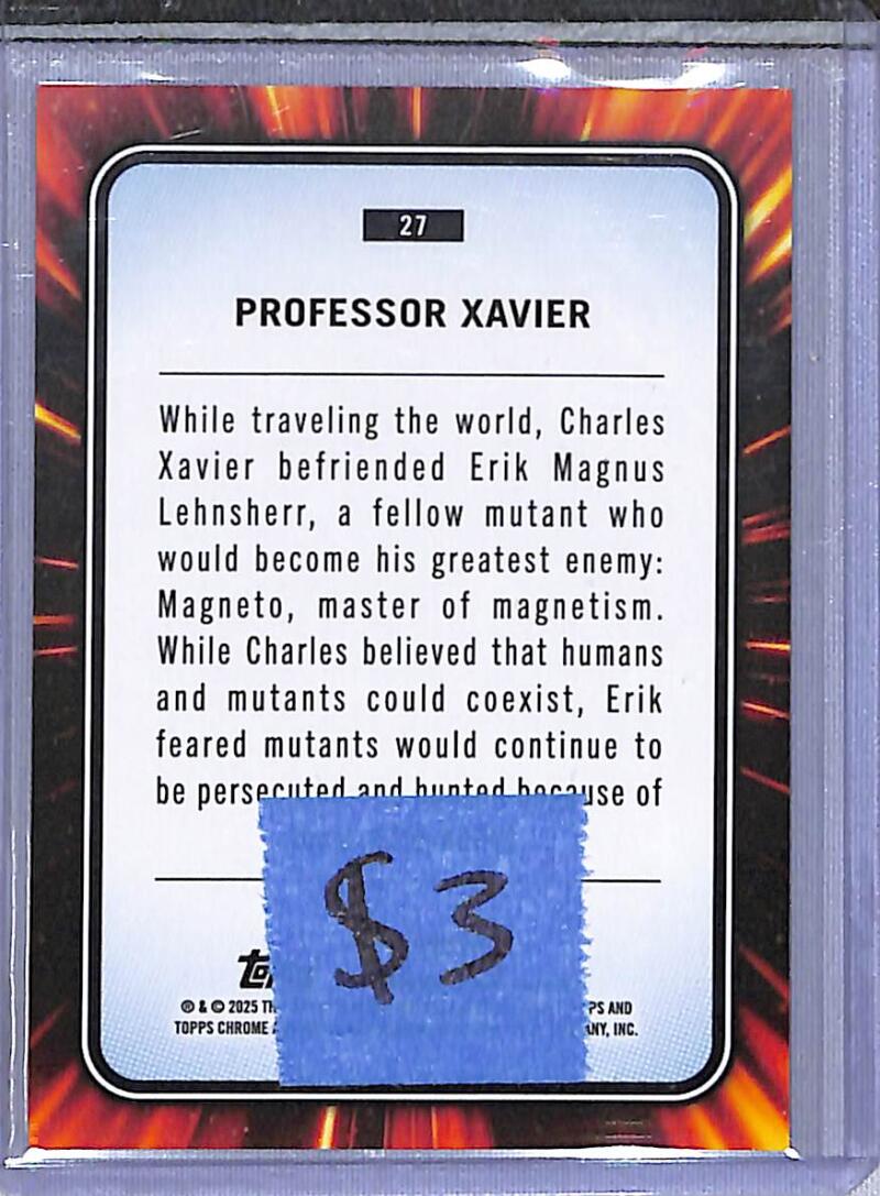 2025 Topps Chrome #27 Professor Xavier NM-MT  Image 2