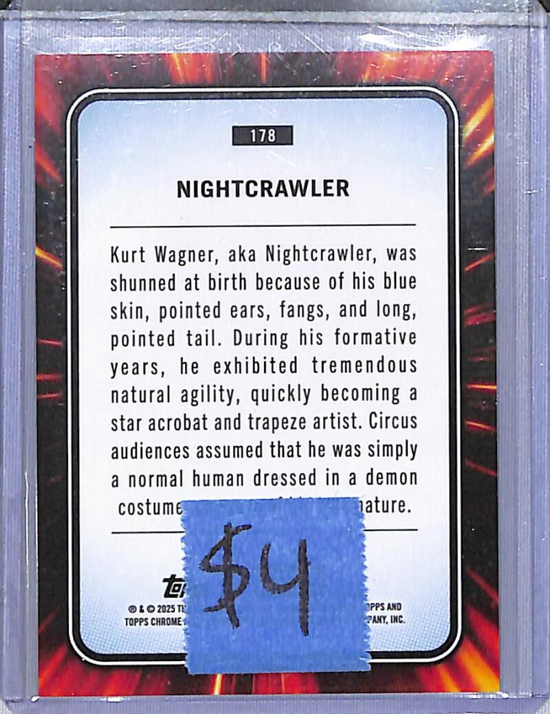 2025 Topps Chrome #178 Nightcrawler NM-MT  Image 2
