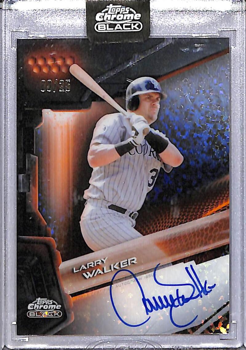 2026 Topps Chrome Black Orange #CBA-LWA Larry Walker NM-MT Auto 9/25 Colorado Rockies  Image 1
