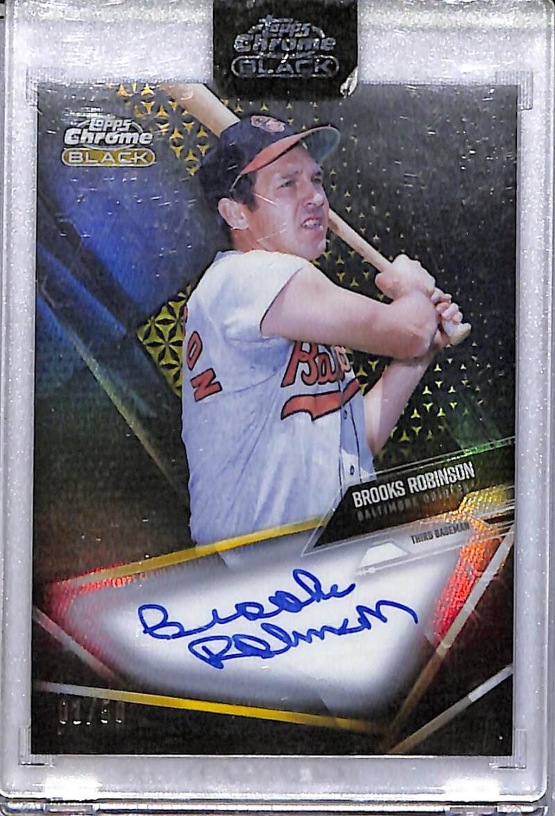 2021 Topps Chrome Black Gold #CBA-BR Brooks Robinson NM-MT Auto 1/50 Baltimore Orioles  Image 1