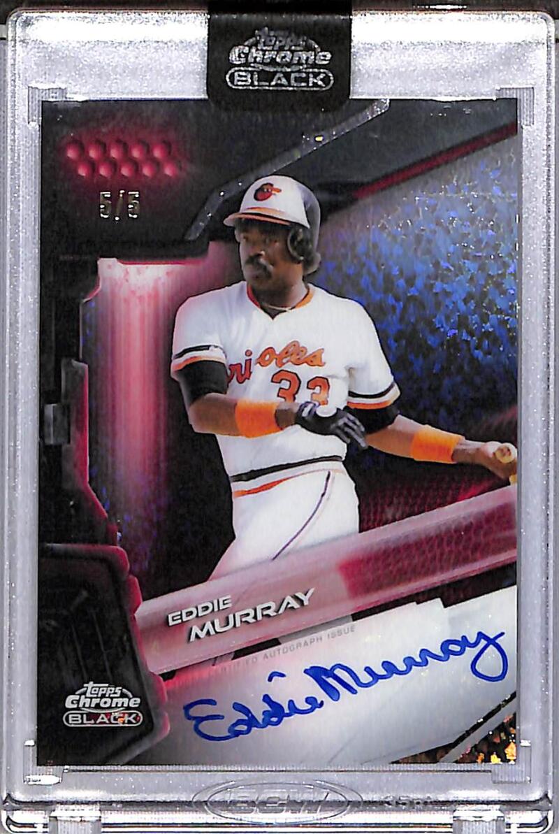 2026 Topps Chrome Black Red #CBA-EM Eddie Murray NM-MT Auto 5/5 Baltimore Orioles  Image 1