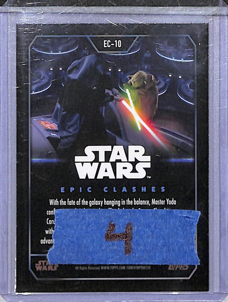 2023 Topps Epic Clashes #EC-10 Yoda / Darth Sidious NM-MT  Image 2