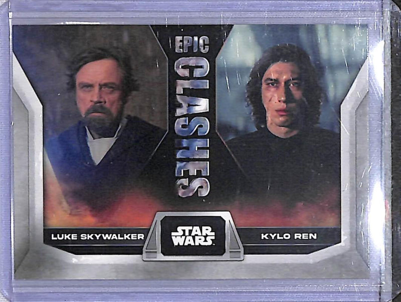 2023 Topps Epic Clashes #EC-20 Luke Skywalker / Kylo Ren NM-MT  Image 1