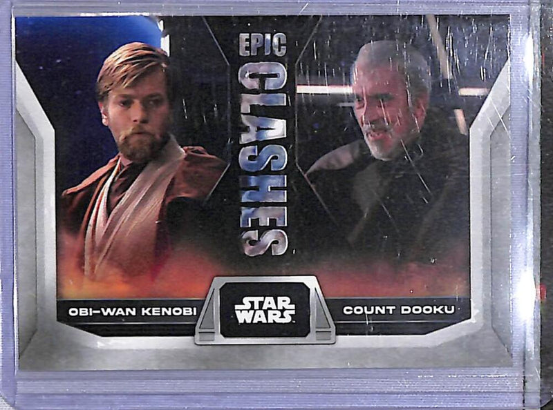 2023 Topps Epic Clashes #EC-6 Obi-Wan Kenobi / Count Dooku NM-MT  Image 1