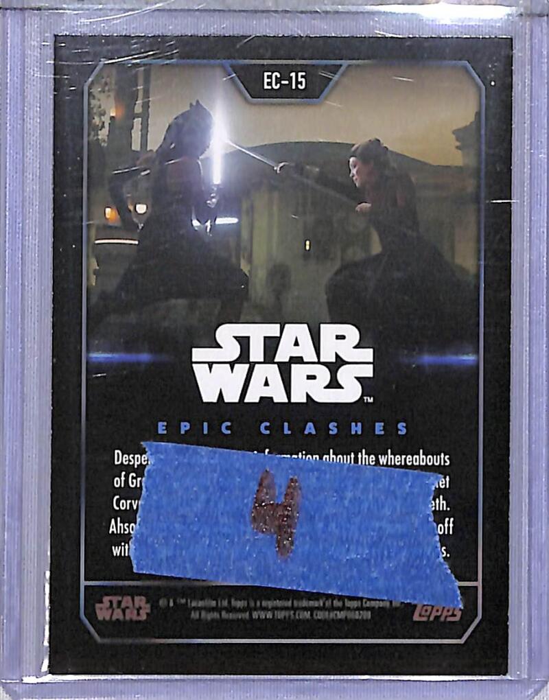 2023 Topps Epic Clashes #EC-15 Ahsoka Tano / Magistrate Morgan Elsbeth NM-MT  Image 2