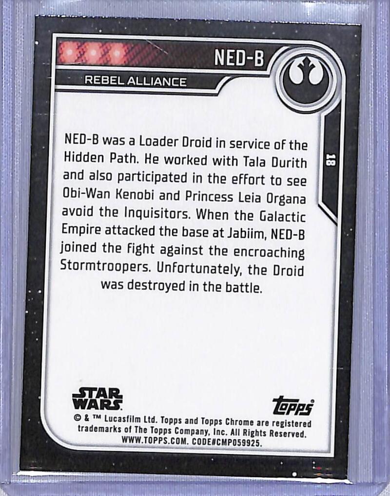 2023 Topps Chrome Star Wars #18 Dustin Ceithamer as NED-B NM-MT NonSport Card Image 2