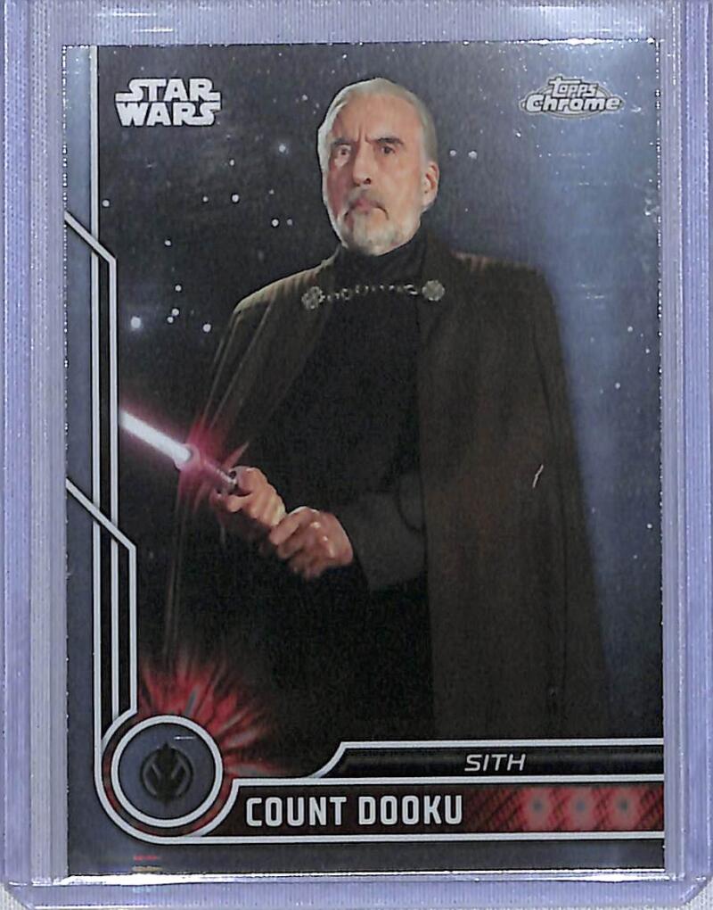 2023 Topps Chrome Star Wars #44 Christopher Lee as Count Dooku NM-MT NonSport Card Image 1