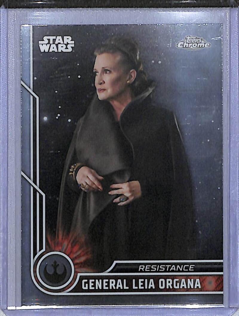 2023 Topps Chrome Star Wars #56 Carrie Fisher as General Leia Organa NM-MT NonSport Card Image 1