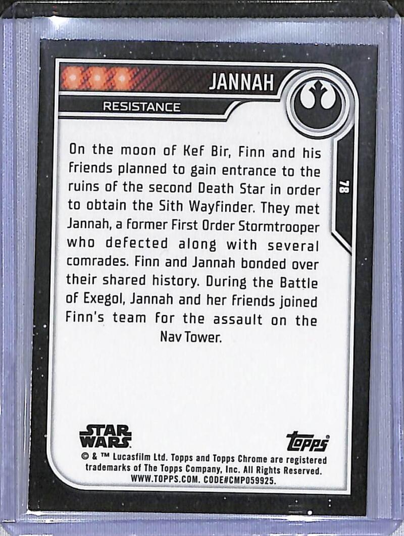 2023 Topps Chrome Star Wars #78 Naomi Ackie as Jannah NM-MT NonSport Card Image 2