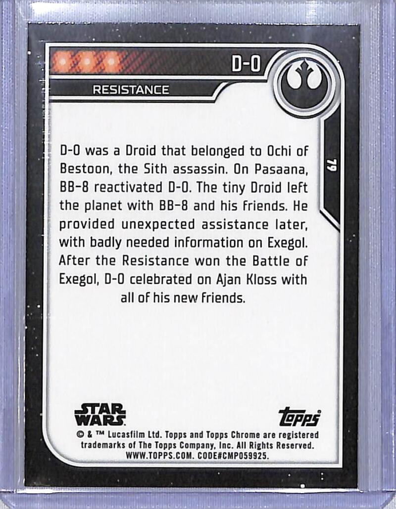 2023 Topps Chrome Star Wars #79 Lynn Robertson Bruce as D-O NM-MT NonSport Card Image 2
