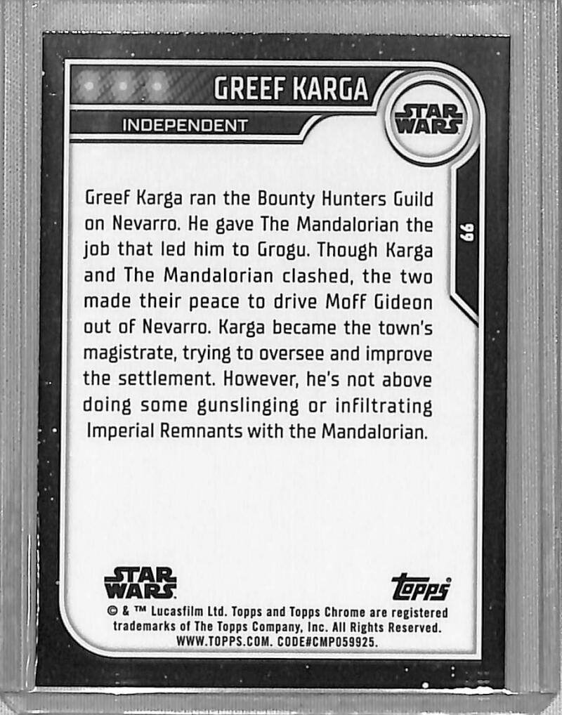2023 Topps Chrome Star Wars #99 Carl Weathers as Greef Karga NM-MT NonSport Card Image 2