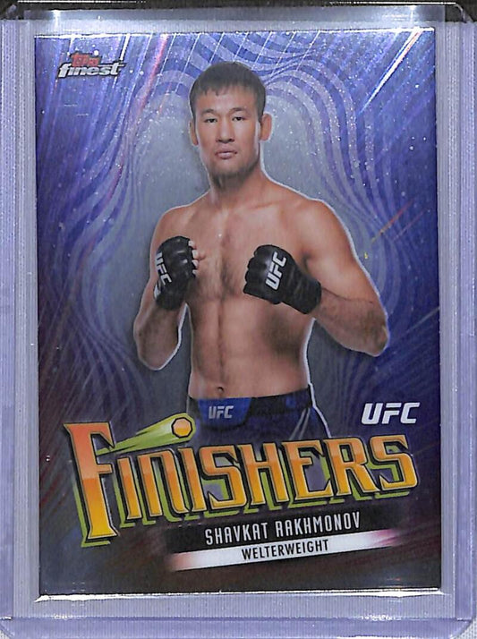 2024 Topps Finest UFC Finishers Refractors #FIN-12 Shavkat Rakhmonov NM-MT MMA Card Image 1