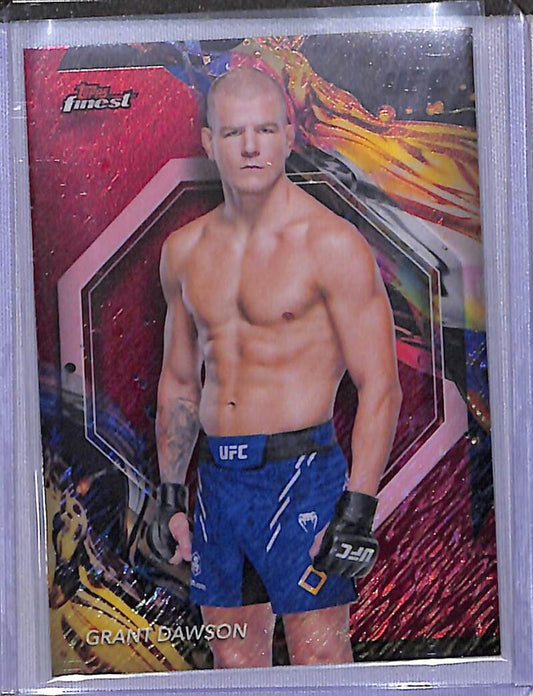 2024 Topps Finest UFC Refractor Red Shimmer #118 Grant Dawson NM-MT Lightweight Men MMA Card Image 1
