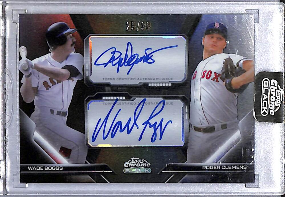 2026 Topps Chrome Black Dual #PDPA-BC Wade Boggs / Roger Clemens NM-MT Auto 25/30 Boston Red Sox  Image 1