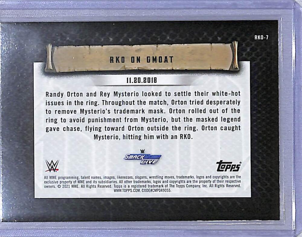 2021 Topps WWE RKO #RKO-7 RKO On Gmoat NM-MT  Image 2