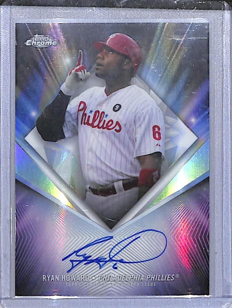 2026 Topps Chrome 75th Diamond #75D-RH Ryan Howard NM-MT Auto Philadelphia Phillies  Image 1