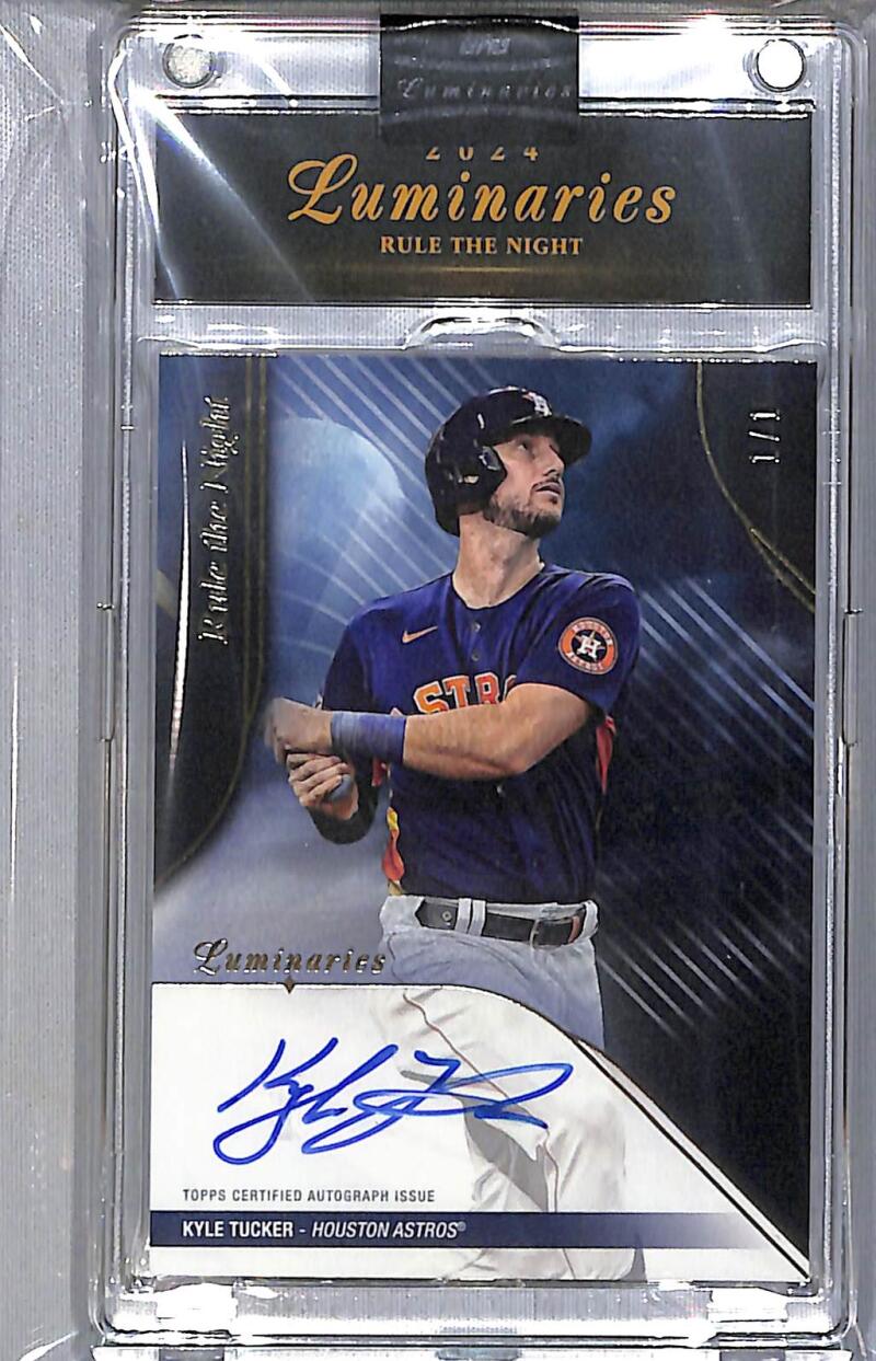 2024 Topps Luminaries Rule The Night #RN-TUCK Kyle Tucker NM-MT Auto 1/1 Houston Astros  Image 1