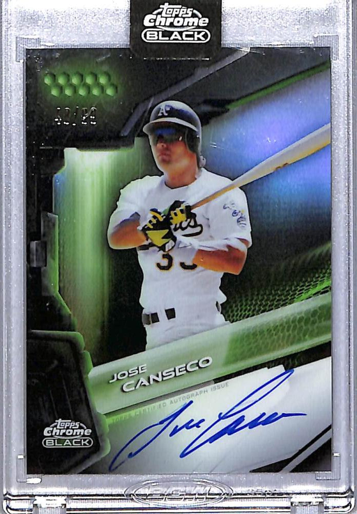 2026 Topps Chrome Black Green #CBA-JCA Jose Canseco NM-MT Auto 48/99 Oakland Athletics  Image 1