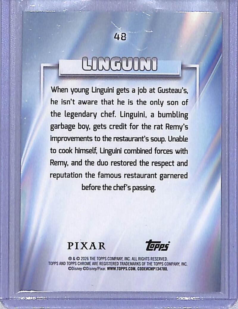 2026 Topps Chrome Disney Aqua Mini Diamond #48 Linguini NM-MT  Image 2
