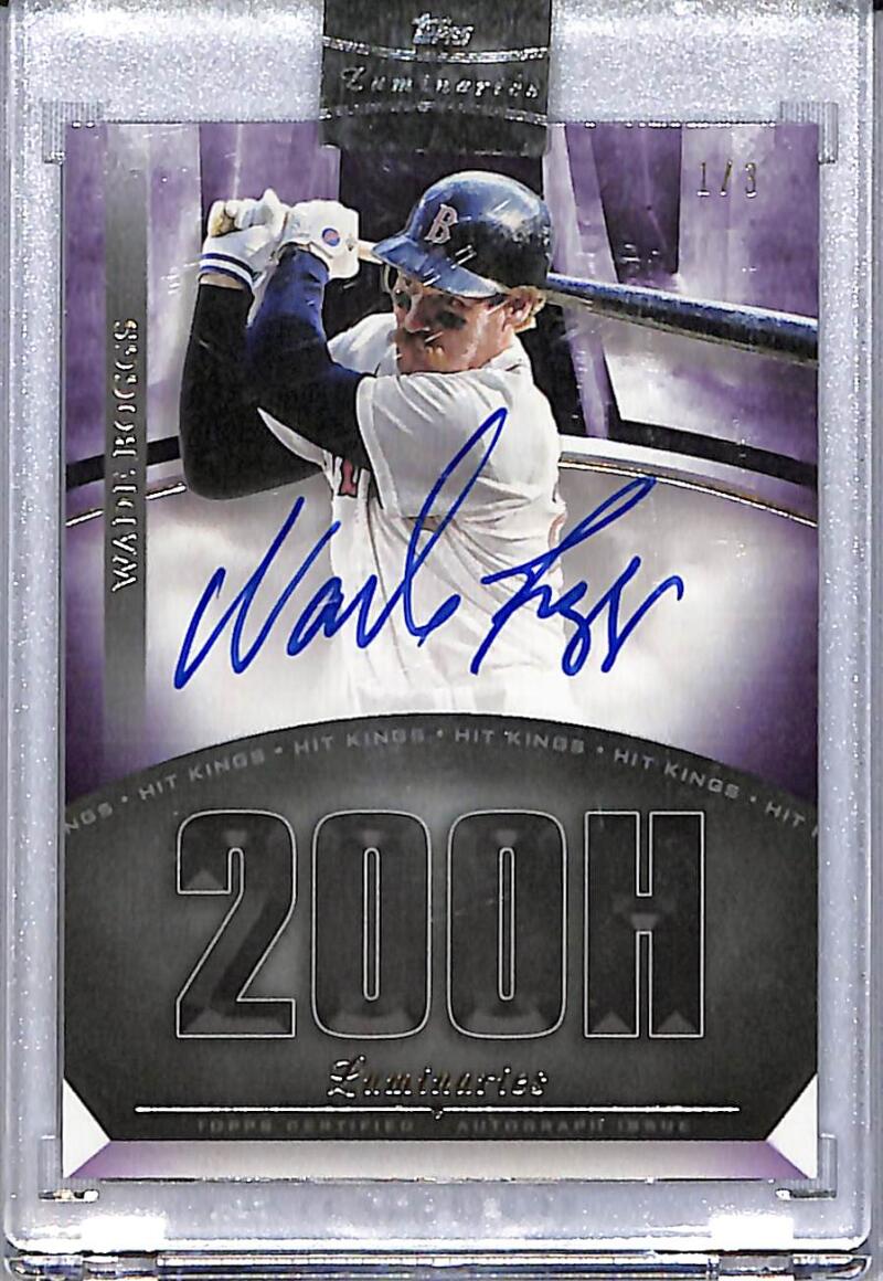 2021 Topps Luminaries Hit Kings Purple #HK-WB Wade Boggs NM-MT Auto 1/3 Boston Red Sox  Image 1