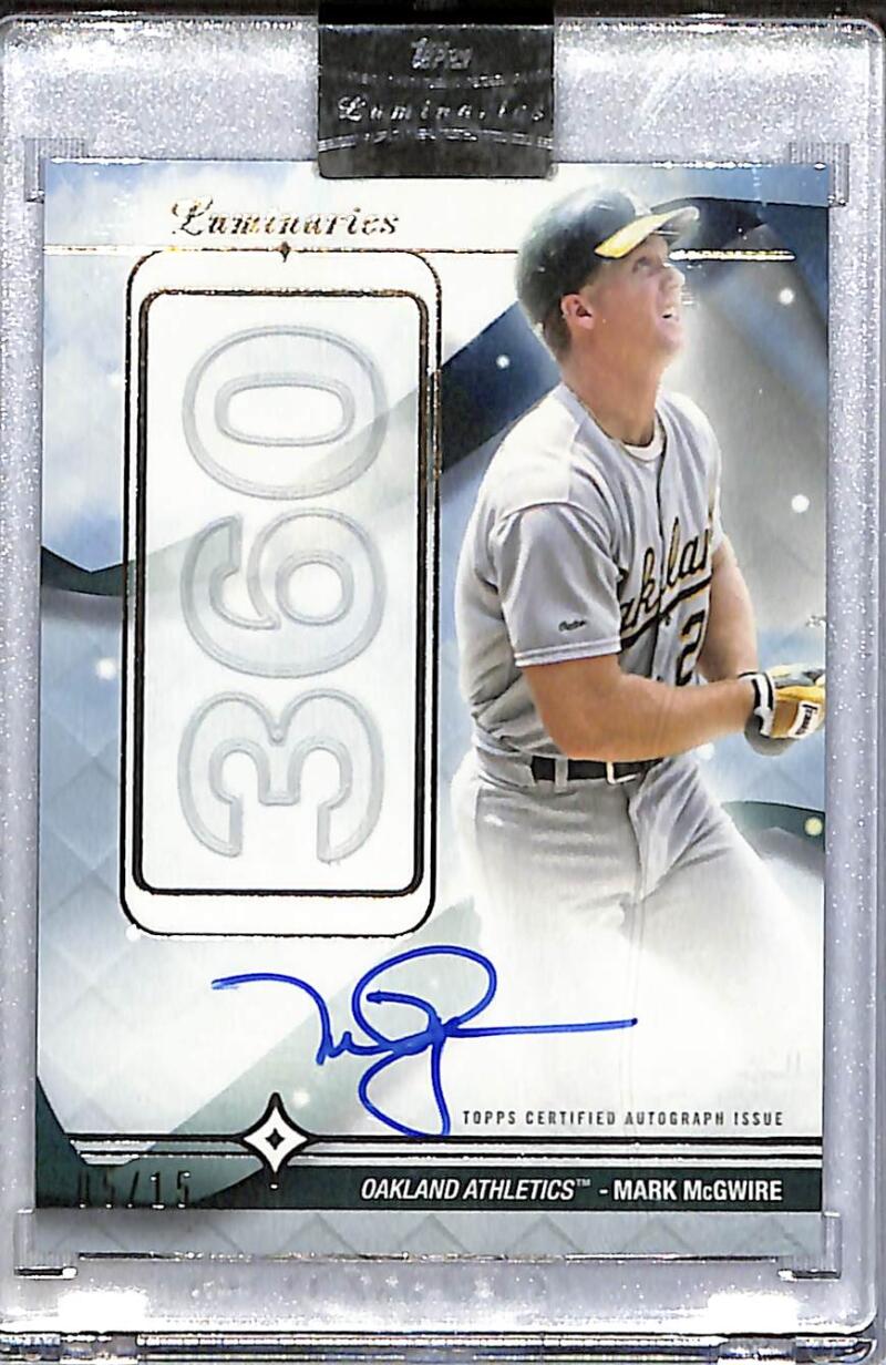 2023 Topps Luminaries Home Run Kings #HRK-MM2 Mark McGwire NM-MT Auto 5/15 Oakland Athletics  Image 1
