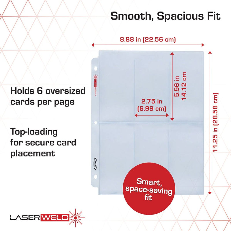 BCW LaserWeld® 6-Pocket Card Page - 1 Single Page