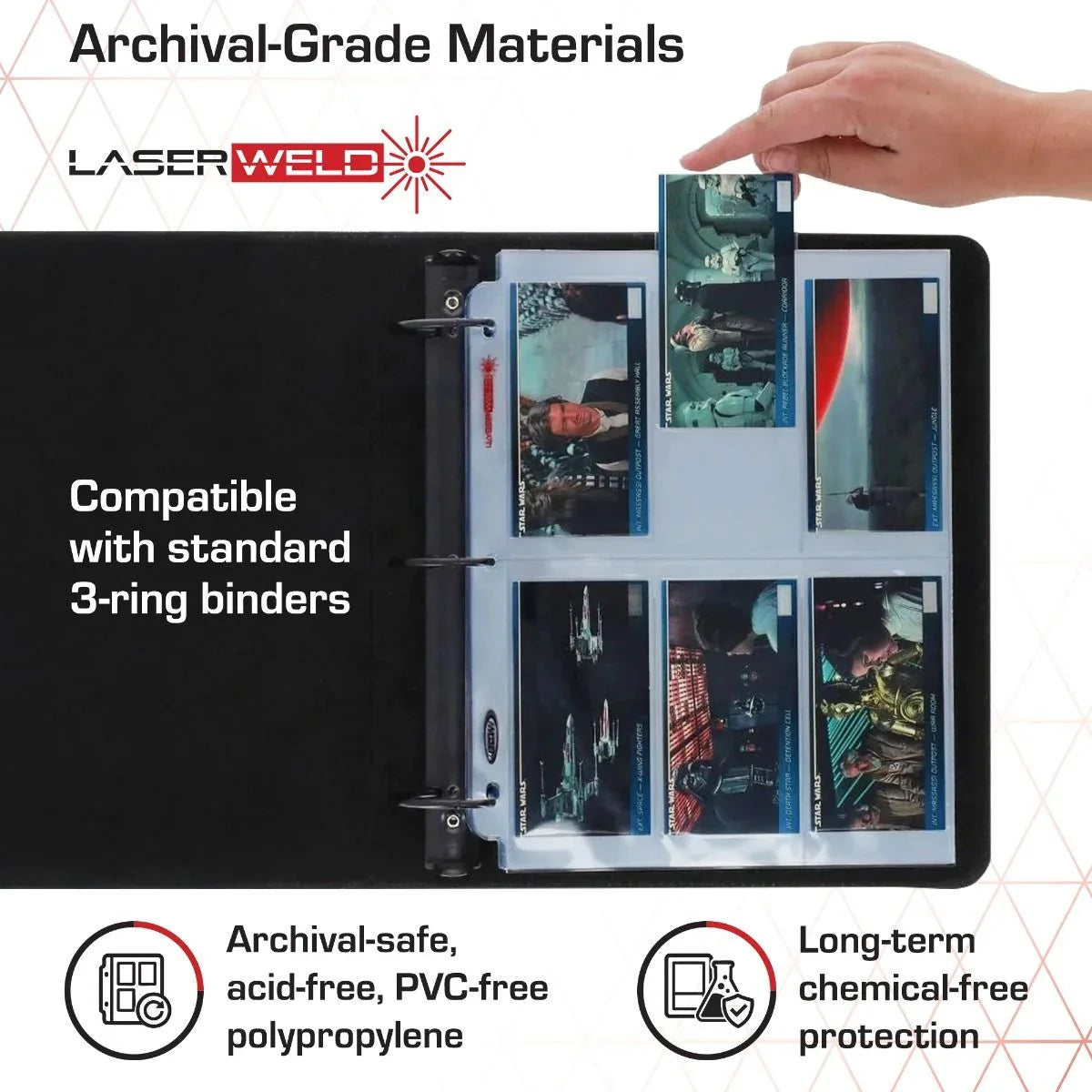 BCW LaserWeld® 6-Pocket Card Page - 1 Single Page