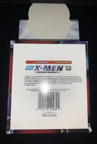Sealed pack of 2000 Topps X-Men Movie Trading Cards featuring collectible trading cards