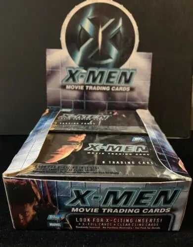Sealed pack of 2000 Topps X-Men Movie Trading Cards featuring Marvel Comics characters