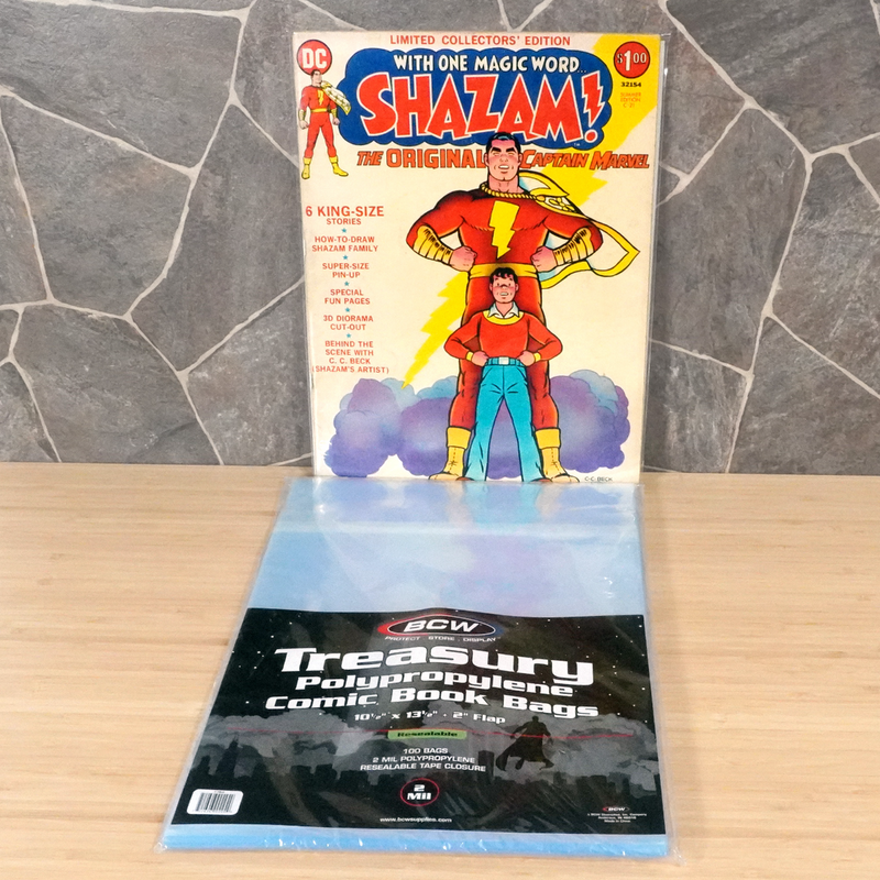 BCW Treasury Comic Book Magazine Reseable Bags - 100 Ct