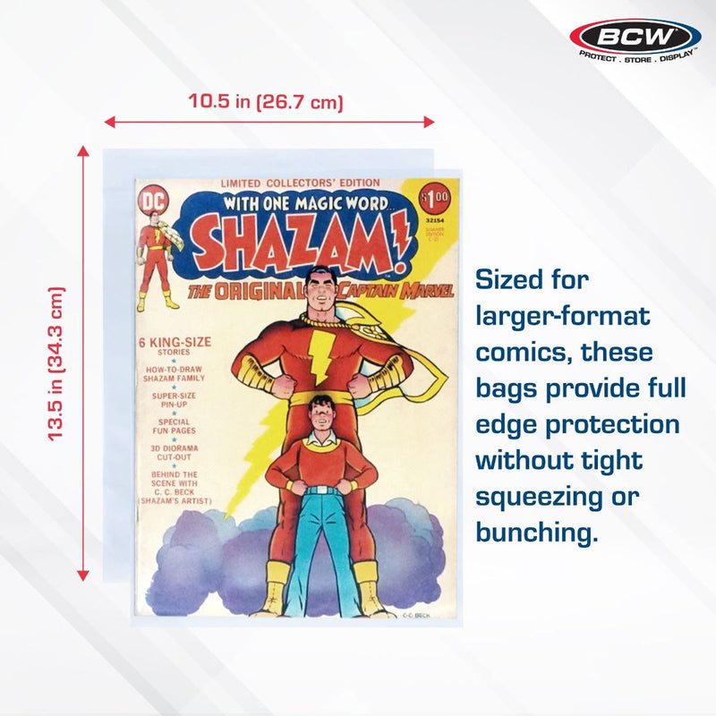 BCW Treasury Comic Book Magazine Reseable Bags - 100 Ct