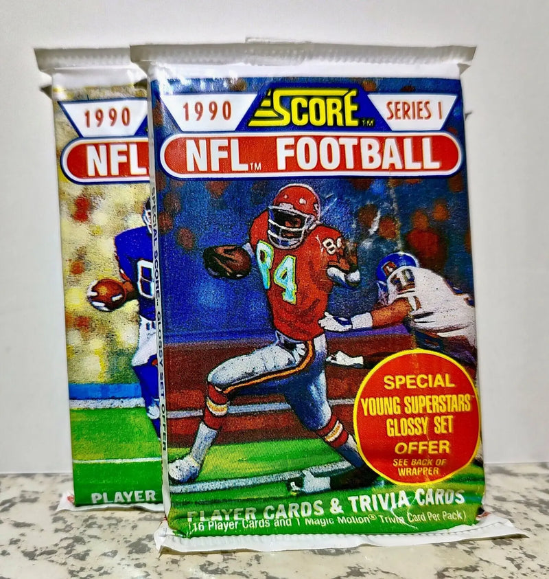 10 NFL NBA MLB Sealed Sports Card Packs - Fleer / ProCard / Pro Prospect / Score - Sealed: Baseball Card Box