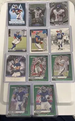 11 New York Giants Football Cards Lot Feat. Malik Nabers Simms Manning Jones - Football Card Single