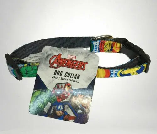 15 - 35 lbs Small/ Medium Avengers Dog Collar - Apparel