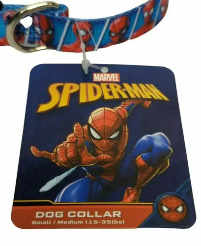 15 - 35 lbs Small Medium Spiderman Dog Collars - Apparel