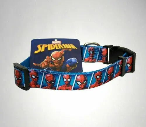 15 - 35 lbs Small Medium Spiderman Dog Collars - Apparel