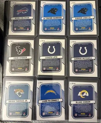 18 Card Donruss 2024 The Rookies Lot Milton lll Nabers Shipley Thomas Jr..++