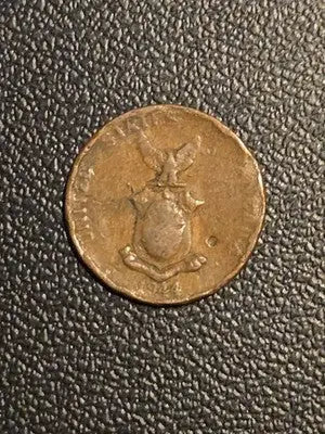 1869 Uruguay 4 Centesimos - Large Copper Coin - Sun of May - Poor Condition