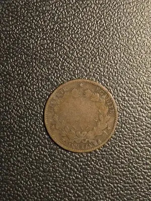 1884 France 5 Centimes Copper Coin - Very Good Condition Rare Collectible - Coins & Currency