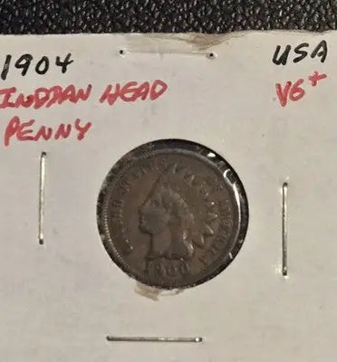 1900 US One Cent Coin Indian Head Penny- Very Good - Collectible