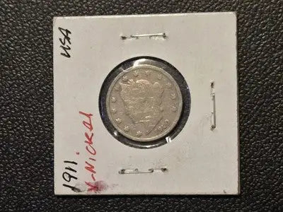 1910 Liberty Head V Nickel - US Five Cent Coin - Good Condition