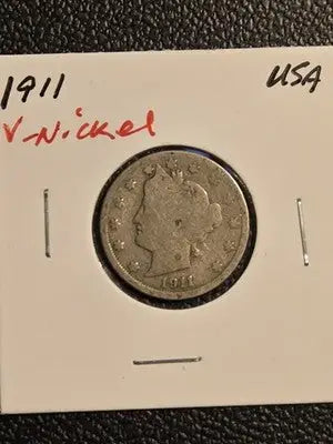 1911 Liberty Head V Nickel - United States 5 Cents - Good Condition
