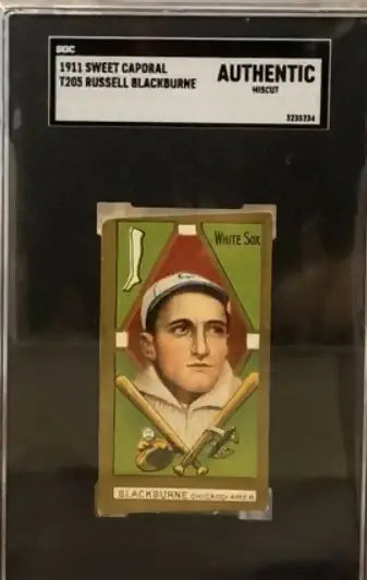 1911 T205 SWEET CORPORAL RUSSEL BLACKBURNE SGC AUTHENTIC ENCASED SLAB RARE TABACCO CARD - Baseball Card Single