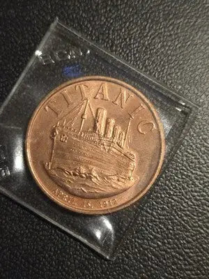 1912 Titanic Commemorative Medal - Copper.999 Fine - USA - Coins & Currency