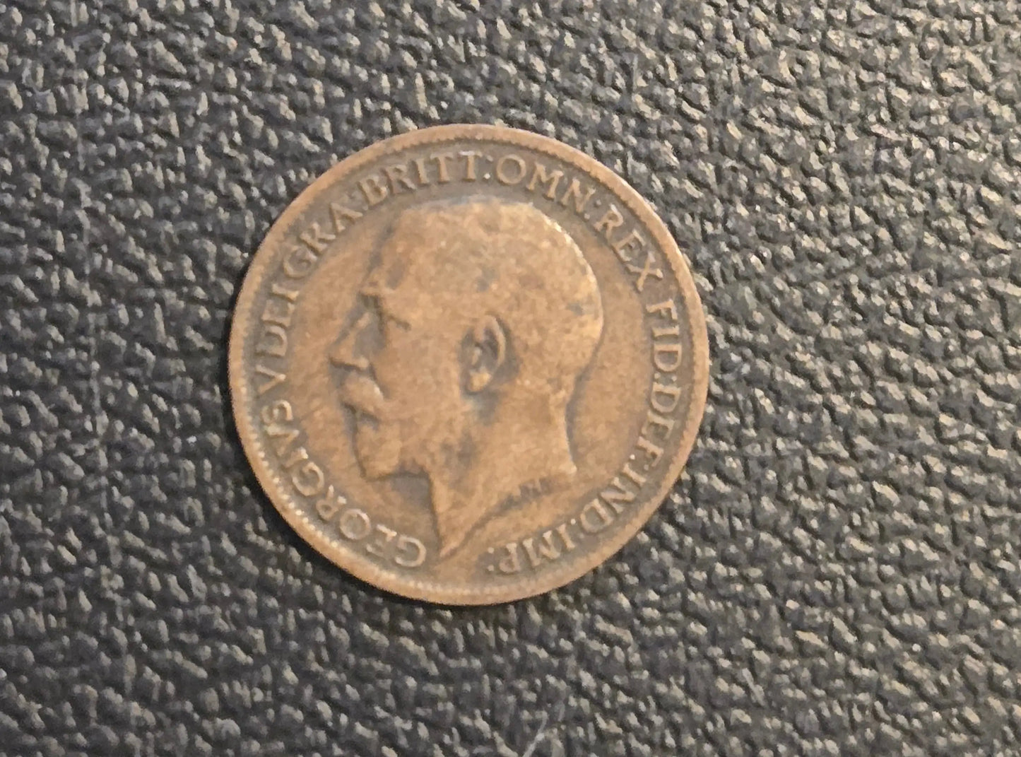 1917 Great Britain Farthing King George V Britannia World Coin SKU: b6 - Coins & Currency