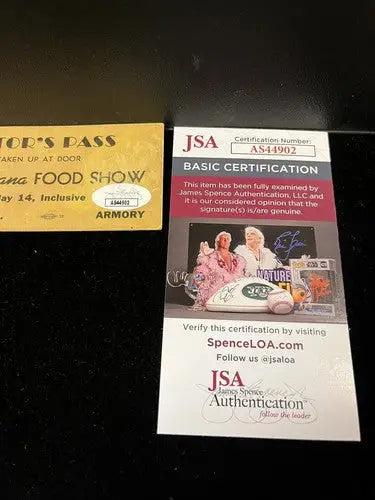 1942 Perry Como Elmo Tanner Ted Weems Signed Kentuckiana Food Show Ticket JSA