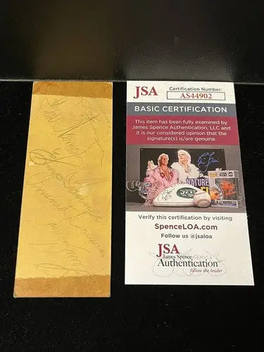 1942 Perry Como Elmo Tanner Ted Weems Signed Kentuckiana Food Show Ticket JSA